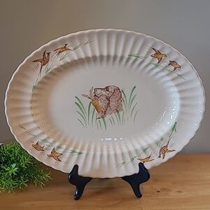 WADE Vintage Dog And Pheasant Large Serving Platter